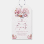 Elegante Mooie Kersenbloesem Bruiloftsthee Cadeaulabel (Voorkant)