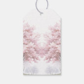 Elegante Mooie Kersenbloesem Bruiloftsthee Cadeaulabel (Achterkant)