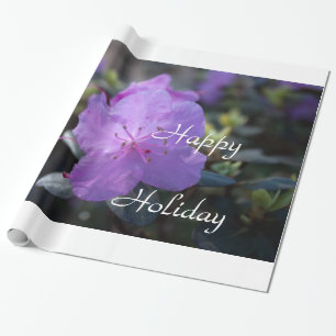 elegante, mooie lente paarse azalea bloemen. cadeaupapier