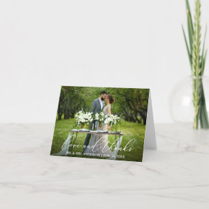 Elegante mooie liefde Bedankt kalligrafie notitie