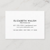 Elegante Mooie Moderne Minimalist Visitekaartje (Achterkant)