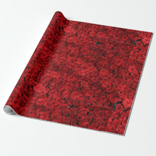 elegante mooie modieuze rode rozenfoto cadeaupapier