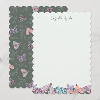 Elegante Mooie pastel handgeschilderde Twilight Mo Kaart