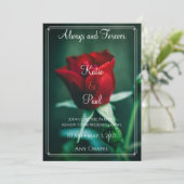 Elegante mooie Roos bruiloft uitnodiging (Staand voorkant)