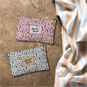 Elegante Mooie Roze Hart Naam gepersonaliseerd Etui