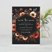 Elegante mooie Terracotta bruiloft Save The Date (Staand voorkant)