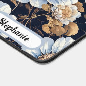 Elegante mooie witte bloemen bureaumat (Hoek)