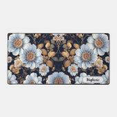 Elegante mooie witte bloemen bureaumat (Voorkant)