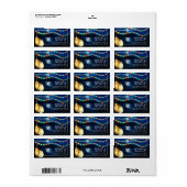 Elegante Moonlit Beach bruiloft Etiket (Full Sheet)