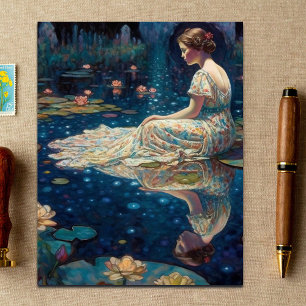 Elegante Moonlit Serenity, Pastel Tones Notitiekaartje