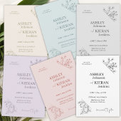 Elegante mos groene bruiloft kaart