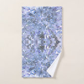 Elégante mosaïque bleue glace (Serviette à main)