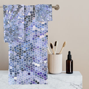 Elégante mosaïque bleue glace