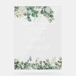 Elegante moslim islamitische bruiloft ingang duide acryl bord