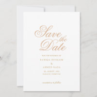 Elegante moslim save the date aankondigingskaart