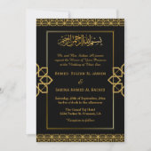 Elegante moslim walima Trouwen Nikah met QR-code Kaart (Voorkant)