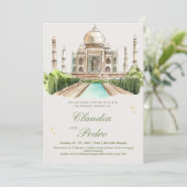 Elégante Mosquée-Thème Mariage Invitations (Debout devant)