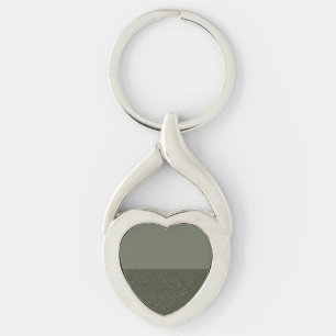 Elegante Moss Green Heart Keychain – 