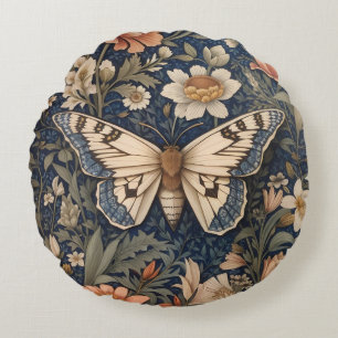 Elegante mot William Morris Geïnspireerd Rond Kussen