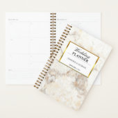 Elégante motif en marbre blanc Wedding planner (Devant avec enveloppe)