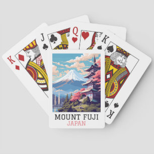 Elegante Mount Fuji Japan Reiskunst Pokerkaarten