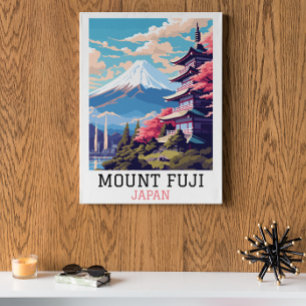 Elegante Mount Fuji Japan Reiskunst Poster