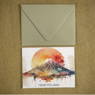 Elegante Mount Fuji Japan schilderij Briefkaart