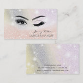 Elegante mousserende glitterogen visitekaartje (Voorkant / Achterkant)