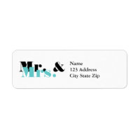 Elegante Mr en Mrs adresetiketten voor pasgetrouwd