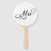 Elegante Mr. Mrs Wedding Game Handwaaier (Achterkant)