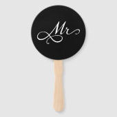 Elegante Mr. Mrs Wedding Game Handwaaier (Voorkant)