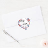 Elegante Mr & Mrs Wedding Sticker met Floral Des (Envelop)