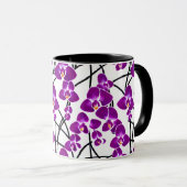 Élégante Mug à perfusion d'orchidées violettes (Devant droit)