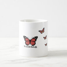 Elégante Mug avec Scarlet Papillon design