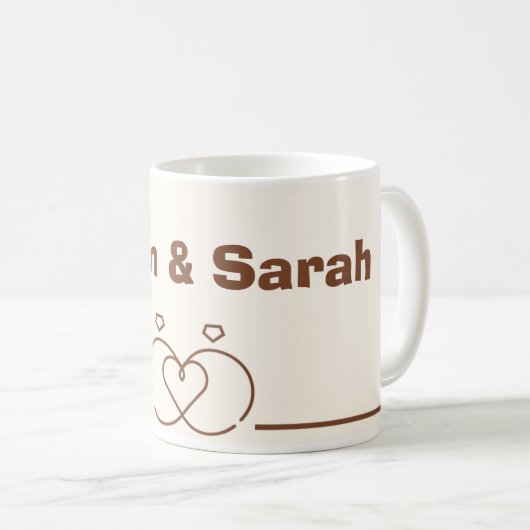 Elégante Mug Café Mariage - Design unique (Devant droit)