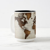 Élégante Mug Carte du Monde (Devant gauche)