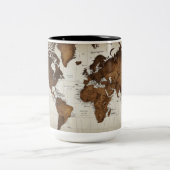 Élégante Mug Carte du Monde (Centre)