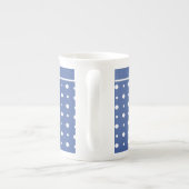 Élégante Mug Chine os, Pois bleu foncé (Dos)