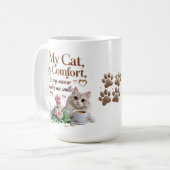 Élégante Mug Confort Chat - 15 oz Cadeau Classique (Devant gauche)