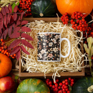Elégante Mug d'aquarelle florale d'automne