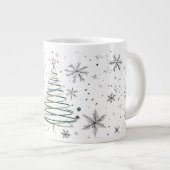 Élégante Mug d'arbre de Noël spirale (Devant droit)