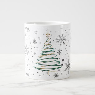 Élégante Mug d'arbre de Noël spirale
