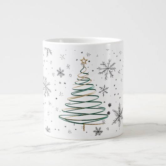 Élégante Mug d'arbre de Noël spirale (Devant)