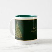 Élégante Mug d'arbre de Noël vert (Devant gauche)