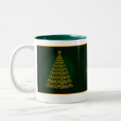 Élégante Mug d'arbre de Noël vert (Gauche)