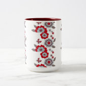 Élégante Mug de café à fleurs moderneChic (Centre)
