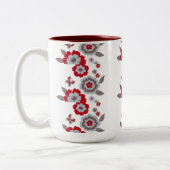 Élégante Mug de café à fleurs moderneChic (Gauche)