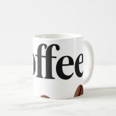Élégante Mug de café avec "Café" Texte - Parfait G (Devant droit)