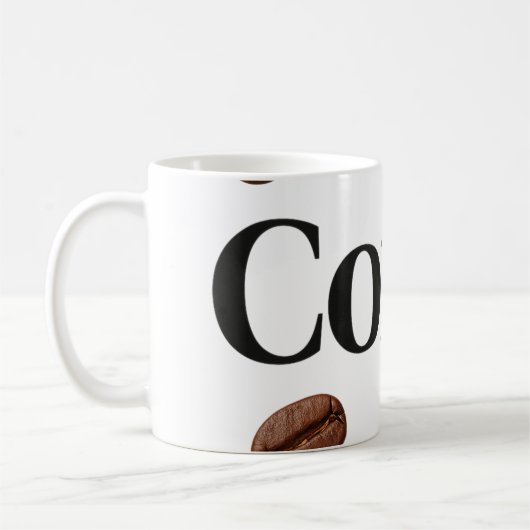 Élégante Mug de café avec "Café" Texte - Parfait G (Gauche)