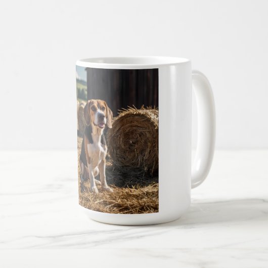 Élégante Mug de café Beagle (Devant droit)